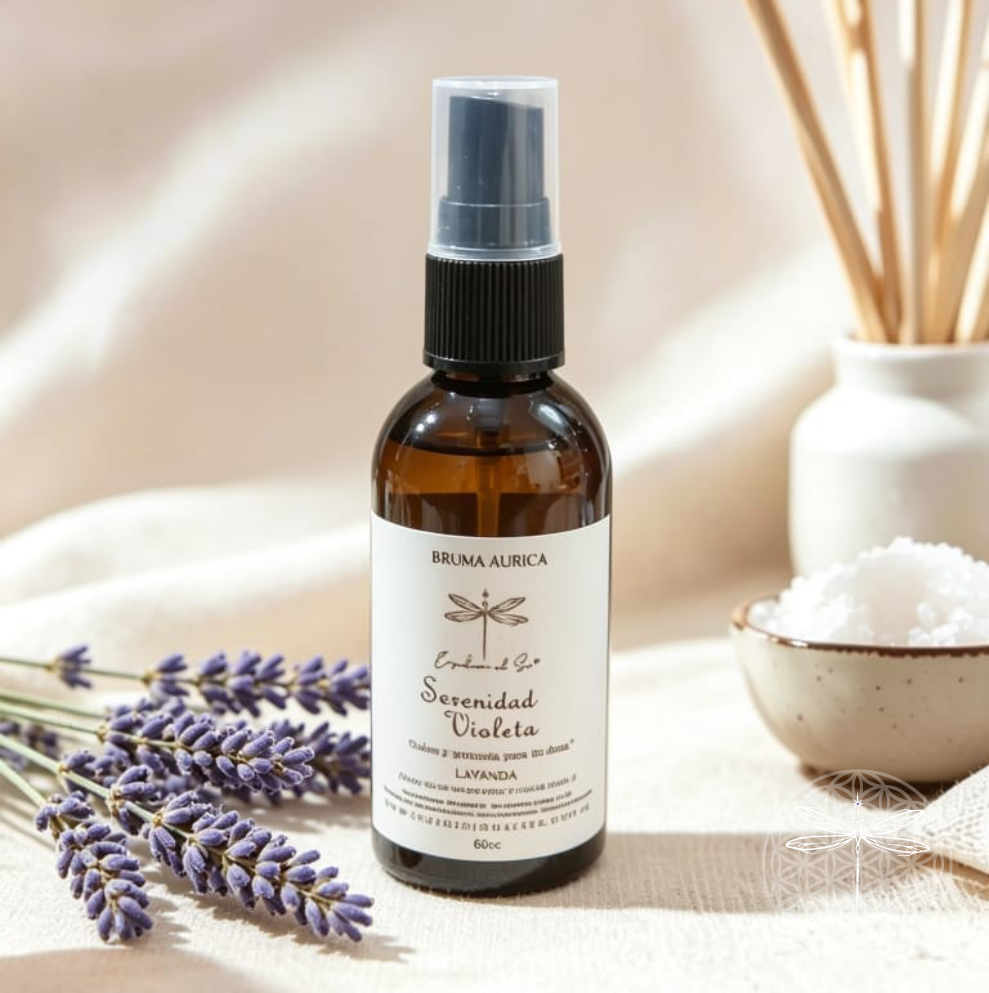 Spray Áurico Serenidad Violeta LAVANDA - Calma y Armoniza | 60cc Expedición al Ser