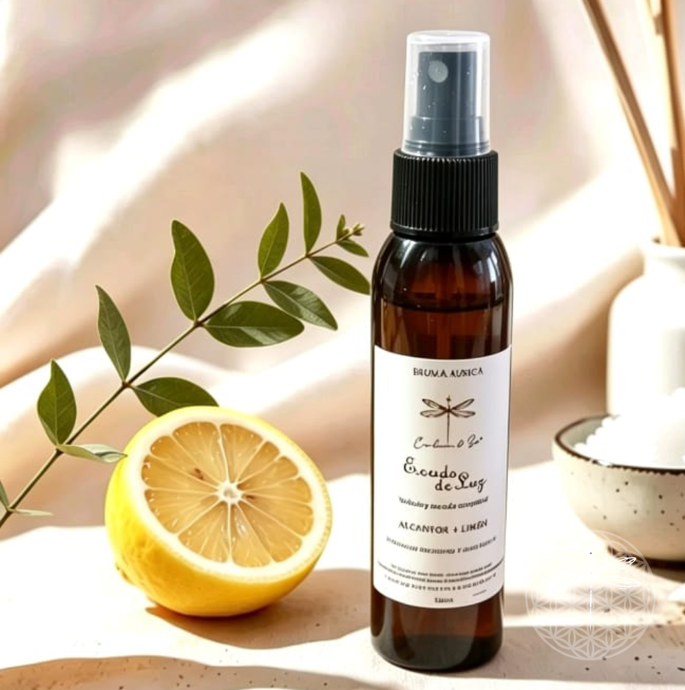 Spray Áurico Escudo de Luz ALCANFOR + LIMÓN - Limpia, protege y eleva tu energía | Expedición al Ser | 125cc