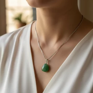 Collar con intención JADE VERDE Natural | Atrae oportunidades | Expedición al Ser