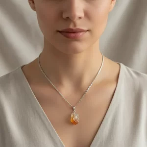 Collar con intención CITRINO Natural | La Abundancia que se Activa | Expedición al Ser