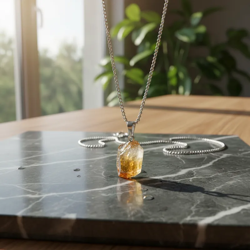 Collar con intención CITRINO Natural | La Abundancia que se Activa | Expedición al Ser - Imagen 3