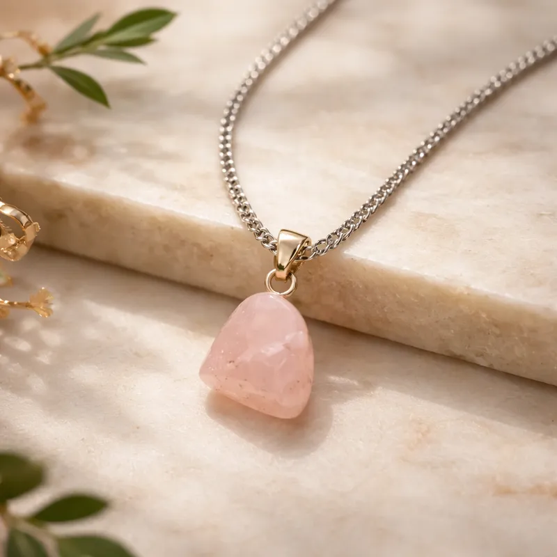 Collar con intención CUARZO ROSA Natural | El Amor que se Ve | Expedición al Ser - Imagen 2